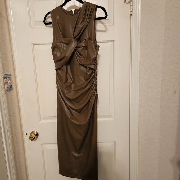 Faux Leather Dress - Picture 1 of 9